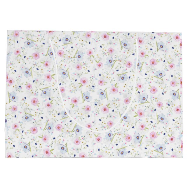 Bolsa De Regalo Grande Estilo de las flores (Reverso)