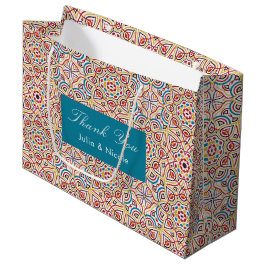 Bolsa De Regalo Grande Estilo geométrico parquear Boda metálico de cobre