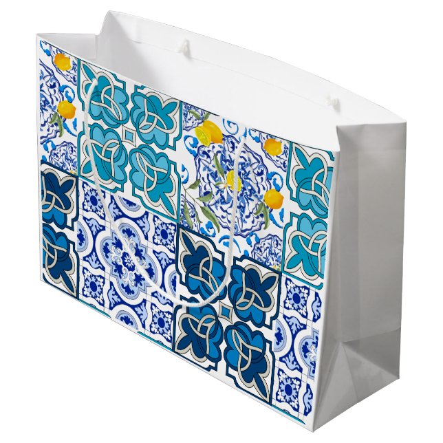 Bolsa De Regalo Grande estilo italiano, vibrante           (Angulo reverso)