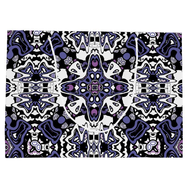 Bolsa De Regalo Grande Estilo ornamental kaliedoscopio geométrico marroqu (Reverso)