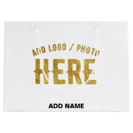 BOLSA DE REGALO GRANDE ESTILOSO MODERNO PERSONALIZABLE BLANCO VERIFICADO 