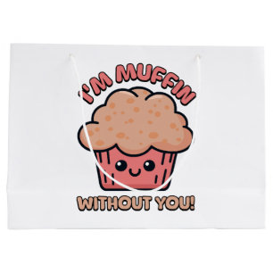 Bolsa De Regalo Grande ¡Estoy Muffin Sin Ti! Dibujos Animados de Muffin L