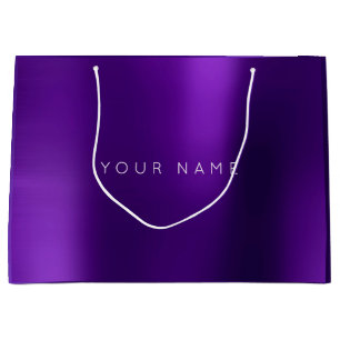 Bolsa De Regalo Grande Estrella Amethyst Purple White Plum de regalo míni