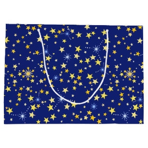 Bolsa De Regalo Grande Estrella azul de la Marina Cuta Imprimir Bonito de