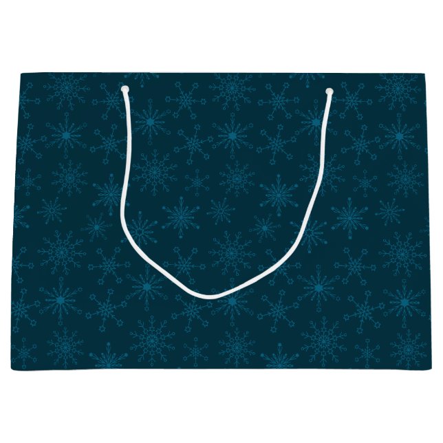 Bolsa De Regalo Grande Estrella de David Snowflakes (Anverso)