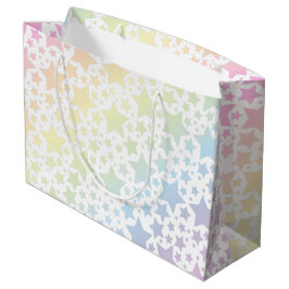 Bolsa De Regalo Grande Estrella del arcoiris Pastel Baby Shower