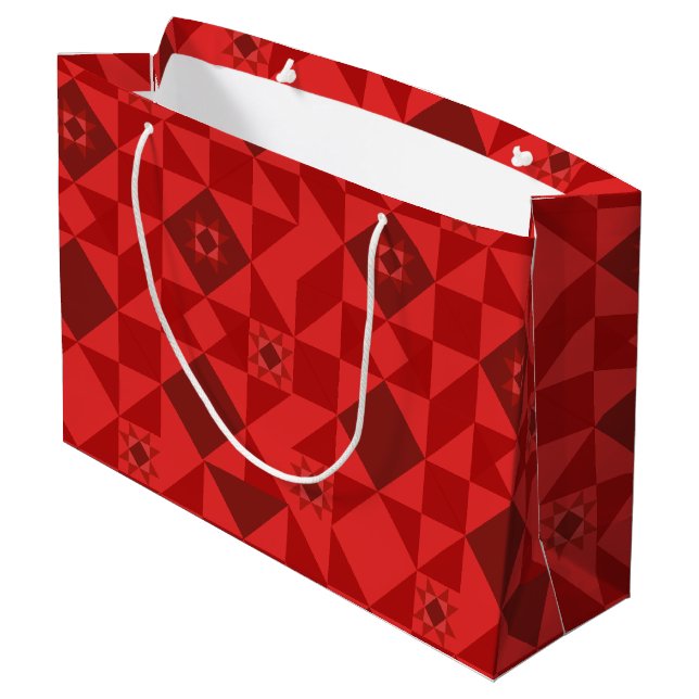 Bolsa De Regalo Grande Estrella nórdica roja brillante (Angulo reverso)