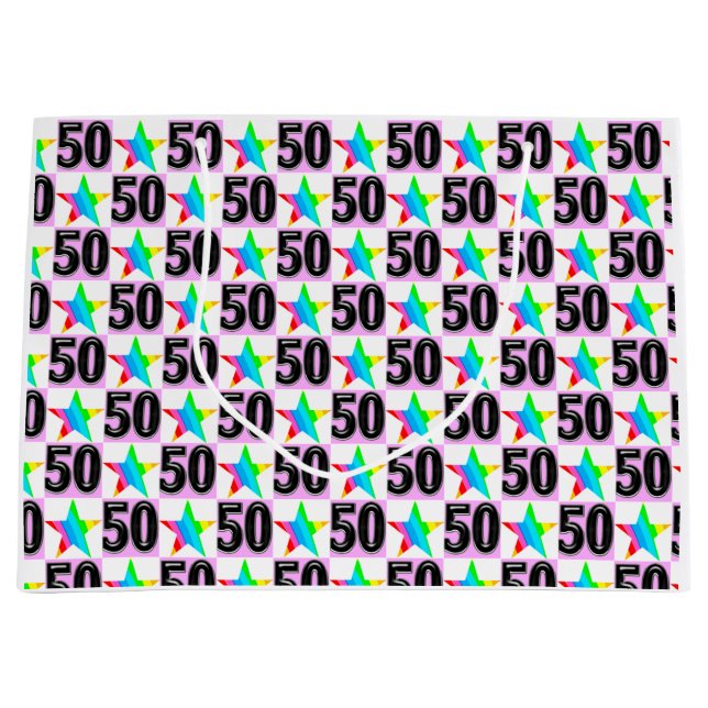 BOLSA DE REGALO GRANDE ESTRELLA SUPER DE 50 AÑOS (Anverso)