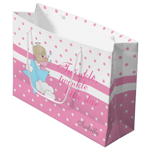 Bolsa De Regalo Grande Estrella Twinkle, Pequeña Estrella Twinkle - Rosa (Angulo Anverso)