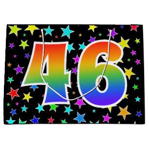 Bolsa De Regalo Grande Estrellas coloridas + Acontecimiento "46" del patr