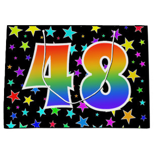 Bolsa De Regalo Grande Estrellas coloridas + Acontecimiento "48" del patr