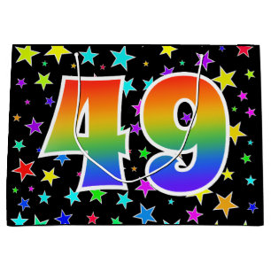 Bolsa De Regalo Grande Estrellas coloridas + Acontecimiento "49" del patr