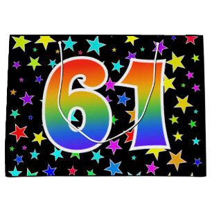 Bolsa De Regalo Grande Estrellas coloridas + Acontecimiento del patrón ar