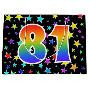 Bolsa De Regalo Grande Estrellas coloridas + Acontecimiento del patrón ar