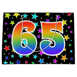 Bolsa De Regalo Grande Estrellas coloridas + Modelo "65" del arco iris