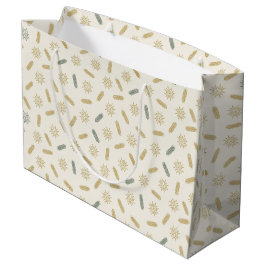 Bolsa De Regalo Grande Estrellas doradas y brunch de árboles