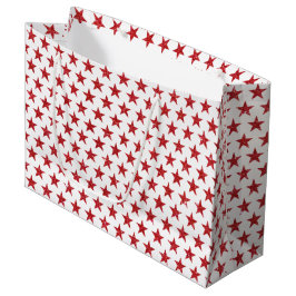 Bolsa De Regalo Grande Estrellas purpurinas rojas