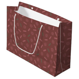 Bolsa De Regalo Grande Estrellas rosas antiguas y brunchones de árboles