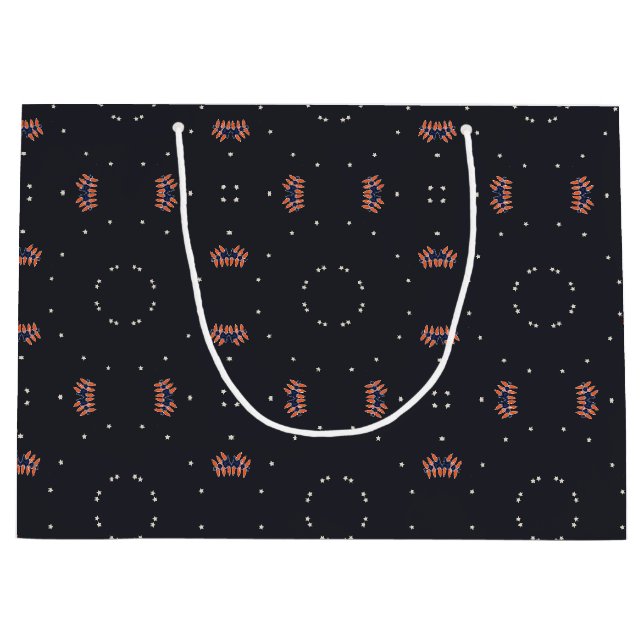 Bolsa De Regalo Grande Estrellas Y Patrón Único De Nave Espacial (Anverso)