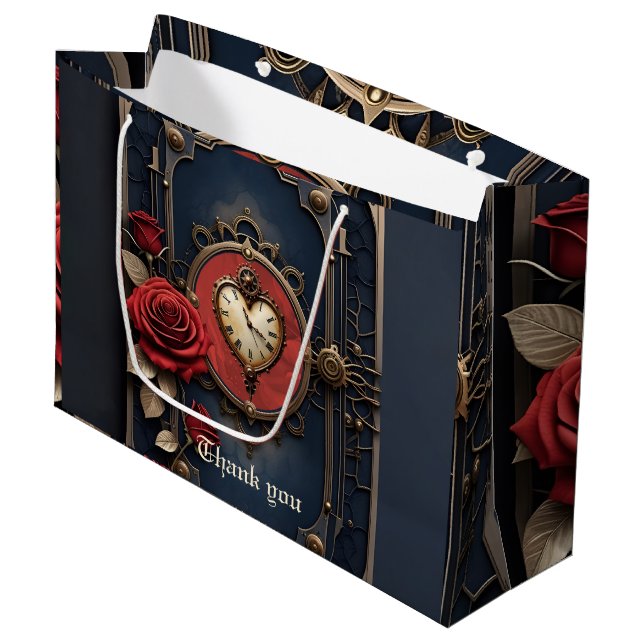 Bolsa De Regalo Grande Eternal Elegance – Clockwork Heart. (Angulo Anverso)