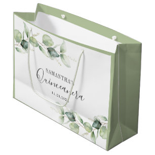 Bolsa De Regalo Grande Eucalyptus 15.ª Vegetación Quinceanera