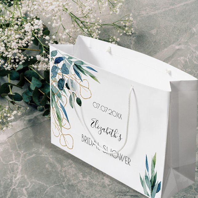 Bolsa De Regalo Grande Eucalyptus greenerenery nombre dorado ducha de nov (Subido por el creador)