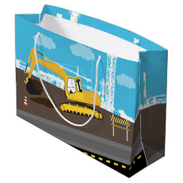 Bolsa De Regalo Grande Excavator Truck Construction Truck Site
