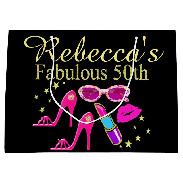 BOLSA DE REGALO GRANDE FABULOUS 50.º REGALO PERSONALIZADO (Anverso)