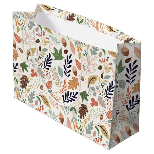Bolsa De Regalo Grande Fall Leaves Pattern (Angulo reverso)