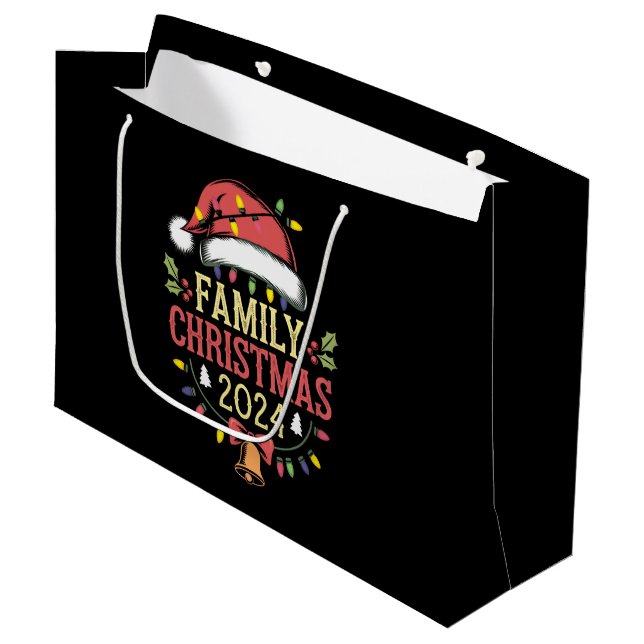 Bolsa De Regalo Grande Familia 2024 Navidades Equipo Santa (Angulo Anverso)