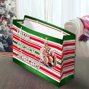 Bolsa De Regalo Grande Familia navidad Foto Amor Fiesta de Alegría por la