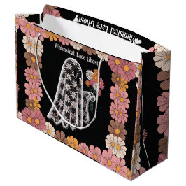 Bolsa De Regalo Grande Fantasma de encaje caprichoso Ilustracion floral