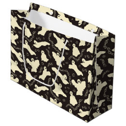 Bolsa De Regalo Grande Fantasmas cremosos - patrón de Halloween.