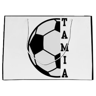 Bolsa De Regalo Grande Fantástico Balón de Fútbol con Nombre Personalizad