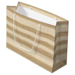 Bolsa De Regalo Grande Farm Cream Stripes Aniversario