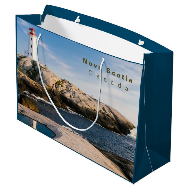Bolsa De Regalo Grande Faro Peggys Point Atlantic Canadá (Angulo reverso)
