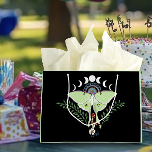Bolsa De Regalo Grande Fases Lunares de Polilla Luna Negra