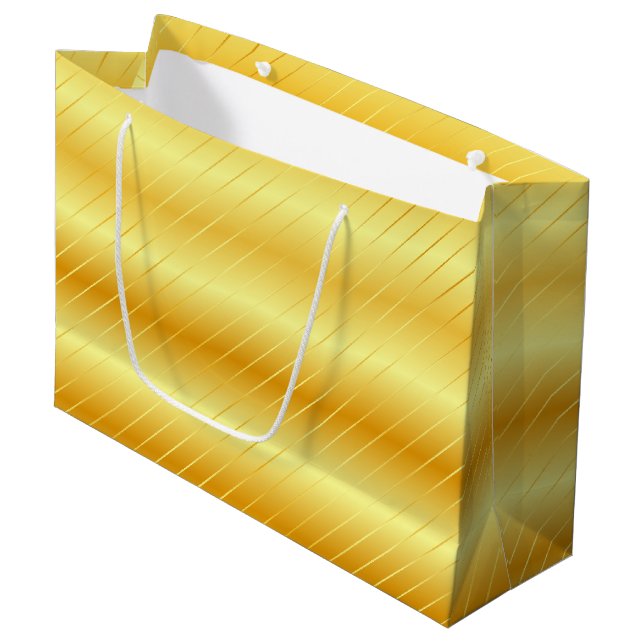 Bolsa De Regalo Grande Faux Gold Elegant Moderno Glamour Plantilla de mod (Angulo Anverso)