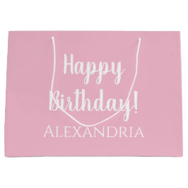 Bolsa De Regalo Grande Favor del partido rosa Pastel de Cumpleaños Person