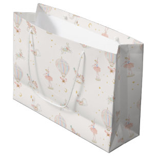 Bolsa De Regalo Grande Favor para Baby Shower de Niña Bailarina Princesa