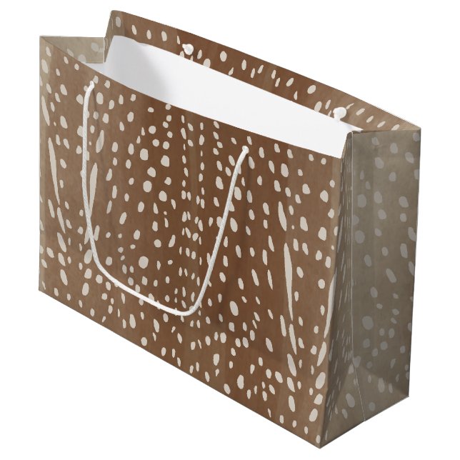 Bolsa De Regalo Grande Fawn Spots Baby Deer Animal Print Pattern (Angulo Anverso)