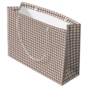 Bolsa De Regalo Grande Faye y Lauren Brown Gingham