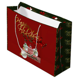 Bolsa De Regalo Grande Felices Fiestas de Navidad