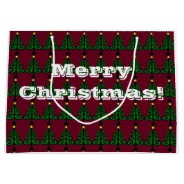 Bolsa De Regalo Grande Felices Navidad/árboles verdes decorativos