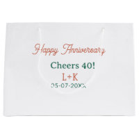 Felicidades 40 feliz aniversario naranja verde nom