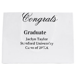 Bolsa De Regalo Grande Felicidades graduación nombre universidad nombre p