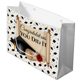 Bolsa De Regalo Grande Felicidades Graduado Lo Lograste