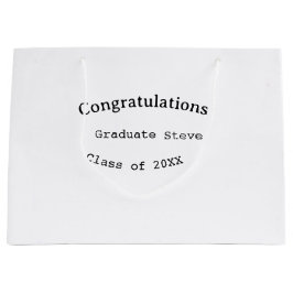 Bolsa De Regalo Grande Felicidades graduado nombre promoción de 20XX tipo