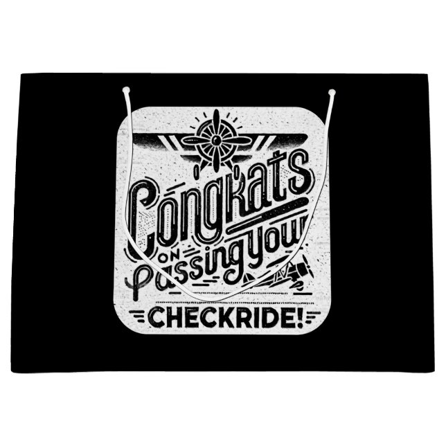 Bolsa De Regalo Grande ¡Felicidades por pasar tu chequera! (Anverso)