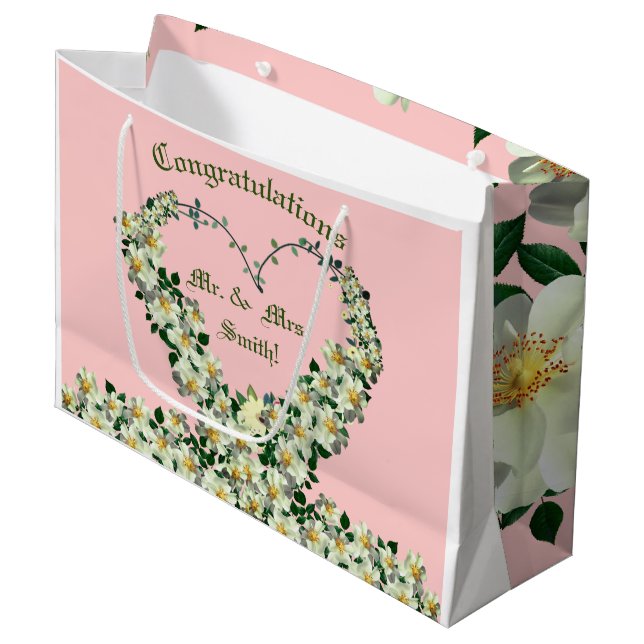 Bolsa De Regalo Grande ¡Felicidades! - Sr. y la Sra. Gift Bag (Angulo Anverso)
